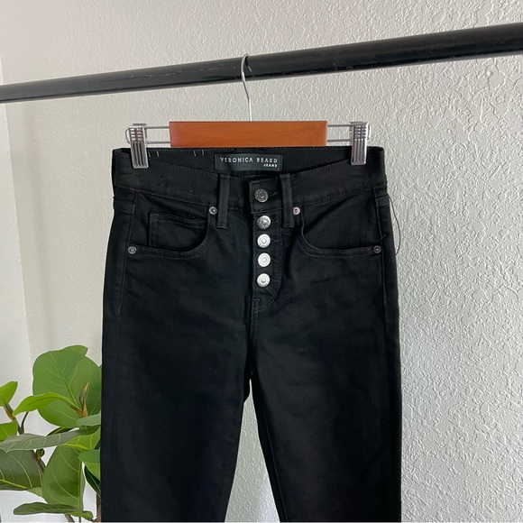NWT Veronica Beard Debby Skinny Button Fly Jean Size 24 in Onyx - Picture 5 of 16